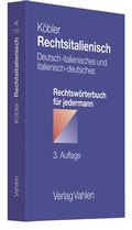 Cover: Rechtsitalienisch - Vahlen