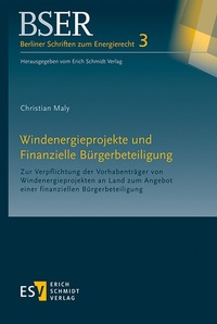 Abbildung von: Windenergieprojekte und Finanzielle Bürgerbeteiligung - Erich Schmidt Verlag