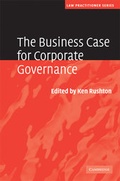 Cover: The Business Case for Corporate Governance - Cambridge University Press