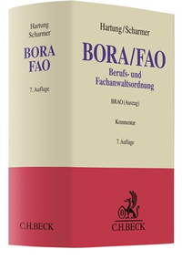 Abbildung von: Berufs- und Fachanwaltsordnung: BORA/FAO - C.H.BECK