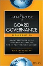 Cover: The Handbook of Board Governance: A Comprehensive Guide for Public, Private, and Not-For-Profit Board Members - Wiley