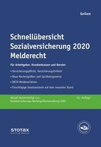 Abbildung von: Schnellübersicht Sozialversicherung 2020 Melderecht - Stollfuß