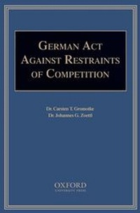 Abbildung von: German Act Against Restraints of Competition - Oceana Publications