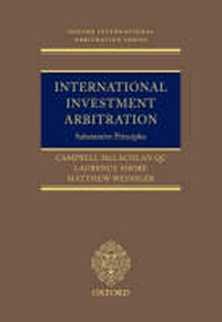 Abbildung von: International Investment Arbitration - Oxford University Press Inc