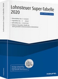Abbildung von: Lohnsteuer Super-Tabelle 2020 - inkl. Onlinezugang - Haufe-Lexware