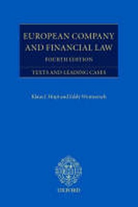 Abbildung von: European Company & Financial Law - Oxford University Press Inc