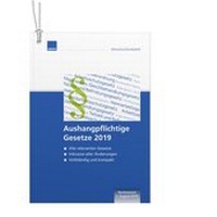 Abbildung von: Aushangpflichtige Gesetze 2019 - WEKA