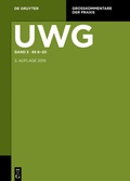 Cover: UWG - De Gruyter