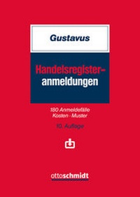 Abbildung von: Handelsregisteranmeldungen - Otto Schmidt Verlag