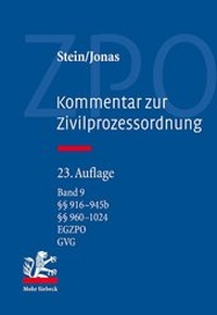 Abbildung von: Kommentar zur Zivilprozessordnung - Band 9 - Mohr Siebeck