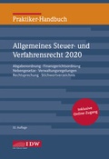Cover: Praktiker-Handbuch Allgemeines Steuer- und Verfahrensrecht 2020: AO FGO 2020 - IDW