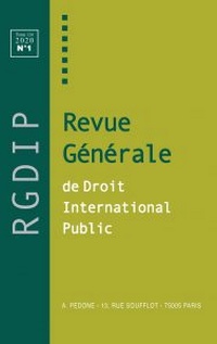 Abbildung von: Revue Generale de Droit International Public - RGDIP - Editions A. Pedone