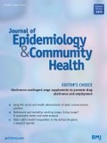 Bild: Journal of Epidemiology & Community Health - JECH - Bmj Publishing Group