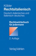 Cover: Rechtsitalienisch - Vahlen