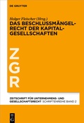 Cover: Das Beschlussm&auml;ngelrecht der Kapitalgesellschaften - De Gruyter