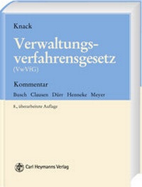 Abbildung von: Verwaltungsverfahrensgesetz (VwVfG) - Carl Heymanns Verlag