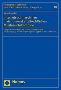 Abbildung von: Internetsuchmaschinen in der unionskartellrechtlichen Missbrauchskontrolle - Nomos