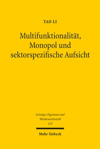 Abbildung von: Multifunktionalität, Monopol und sektorspezifische Aufsicht - Mohr Siebeck