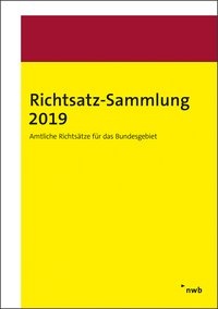 Abbildung von: Richtsatz-Sammlung 2019 - NWB
