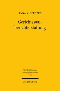 Abbildung von: Gerichtssaalberichterstattung - Mohr Siebeck