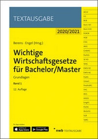 Abbildung von: Wichtige Wirtschaftsgesetze für Bachelor / Master, Band 1 - NWB