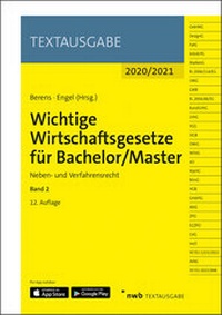 Abbildung von: Wichtige Wirtschaftsgesetze für Bachelor/Master, Band 2 - NWB