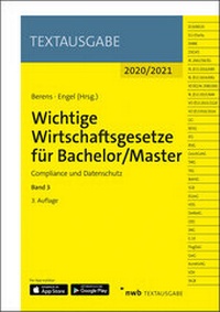 Abbildung von: Wichtige Wirtschaftsgesetze für Bachelor/Master Band 3 - NWB