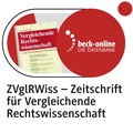 Cover: beck-online. ZVglRWiss - Zeitschrift f&uuml;r Vergleichende Rechtswissenschaft - C.H.BECK