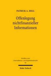 Abbildung von: Offenlegung nichtfinanzieller Informationen - Mohr Siebeck