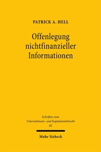 Abbildung von: Offenlegung nichtfinanzieller Informationen - Mohr Siebeck