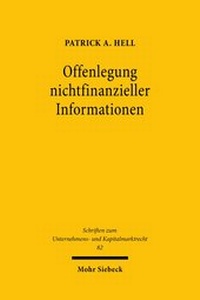 Abbildung von: Offenlegung nichtfinanzieller Informationen - Mohr Siebeck