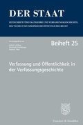 Cover: Verfassung und &Ouml;ffentlichkeit in der Verfassungsgeschichte - Duncker & Humblot
