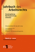 Cover: Jahrbuch des Arbeitsrechts 57 - Erich Schmidt Verlag