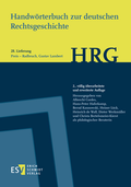 Cover: Handw&ouml;rterbuch zur deutschen Rechtsgeschichte (HRG) - Erich Schmidt Verlag