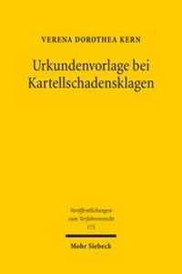 Abbildung von: Urkundenvorlage bei Kartellschadensklagen - Mohr Siebeck