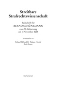 Cover: Streitbare Strafrechtswissenschaft - De Gruyter