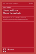 Abbildung von: Unantastbare Menschenwürde - Nomos