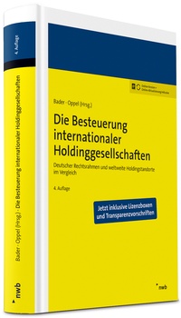 Bild vergrößern Bild: Die Besteuerung internationaler Holdinggesellschaften - NWB