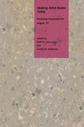 Cover: Making Artist Books Today - De Gruyter Oldenbourg