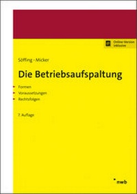 Abbildung von: Die Betriebsaufspaltung - NWB