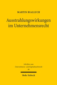 Abbildung von: Ausstrahlungswirkungen im Unternehmensrecht - Mohr Siebeck