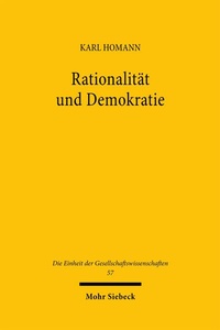 Enlarge image Cover: Rationalität und Demokratie - Mohr Siebeck
