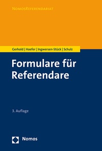 Abbildung von: Formulare für Referendare - Nomos