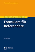 Cover: Formulare f&uuml;r Referendare - Nomos