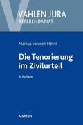 Cover: Die Tenorierung im Zivilurteil - Vahlen