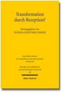 Abbildung von: Transformation durch Rezeption? - Mohr Siebeck