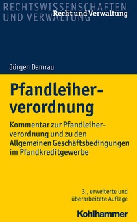 Abbildung von: Pfandleiherverordnung - Kohlhammer