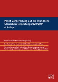 Bild vergrößern Bild: Paket Vorbereitung auf die mündliche Steuerberaterprüfung 2020/2021 - HDS