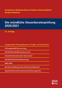 Abbildung von: Die mündliche Steuerberaterprüfung 2020/2021 - HDS
