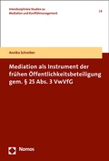 Abbildung von: Mediation als Instrument der frühen Öffentlichkeitsbeteiligung gem. § 25 Abs. 3 VwVfG - Nomos